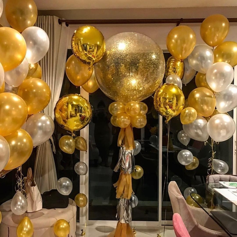 Оформление шарами "Золотая лихорадка"