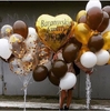 Фонтан из шаров "Золото-шоколад"