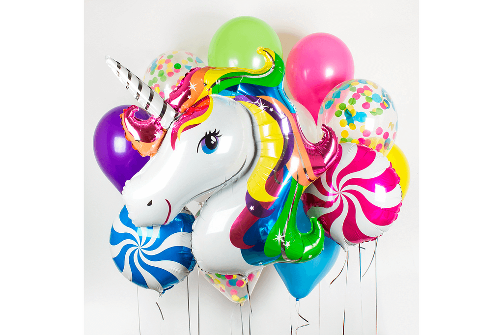 Набор воздушных шаров "Цветной единорог"