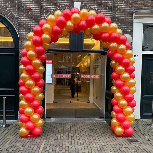 Гирлянда из воздушных шаров красно-золотая 1 м.