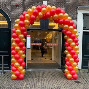 Гирлянда из воздушных шаров красно-золотая 1 м.