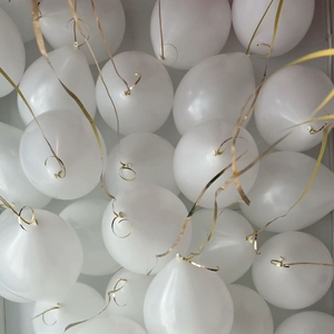 Воздушные шары с гелием под потолок 20 штук, цвет белый