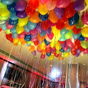 Воздушные шары с гелием под потолок 20 штук, цвет ассорти