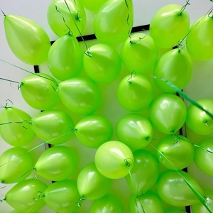 Воздушные шары с гелием под потолок 20 штук, цвет салатовый