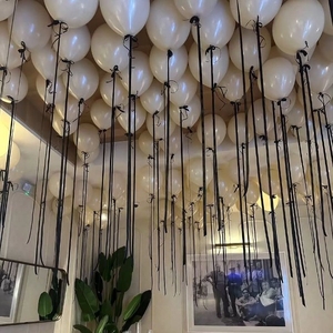 Воздушные шары с гелием под потолок 20 штук цвет белый песок