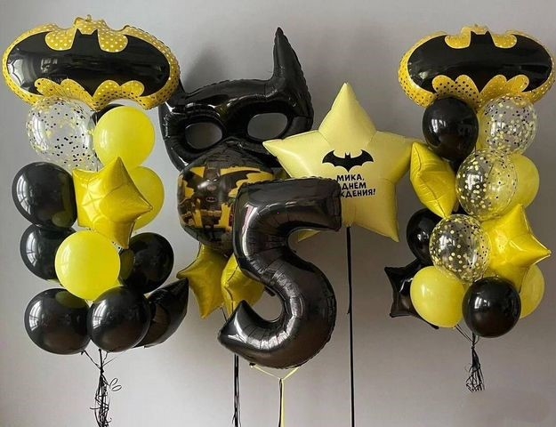Фотозона из воздушных шаров на День Рождения "Бэтмен Макси"