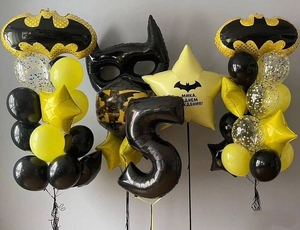 Фотозона из воздушных шаров на День Рождения "Бэтмен Макси"