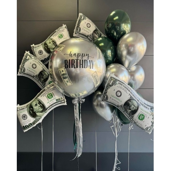 Набор воздушных шаров "Доллары" 