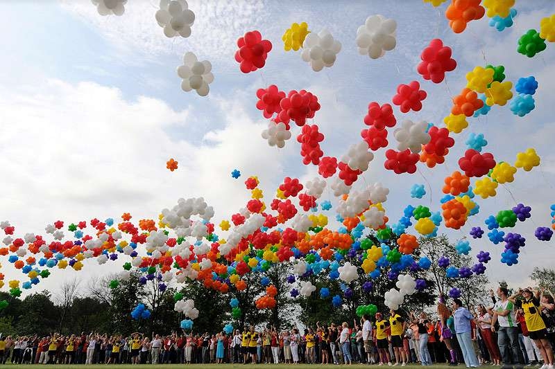 Сброс шаров из сетки 500 шт.